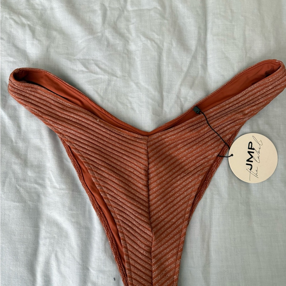 JMP The Label Brown Ribbed Bikini Set - Picture 3 of 4
